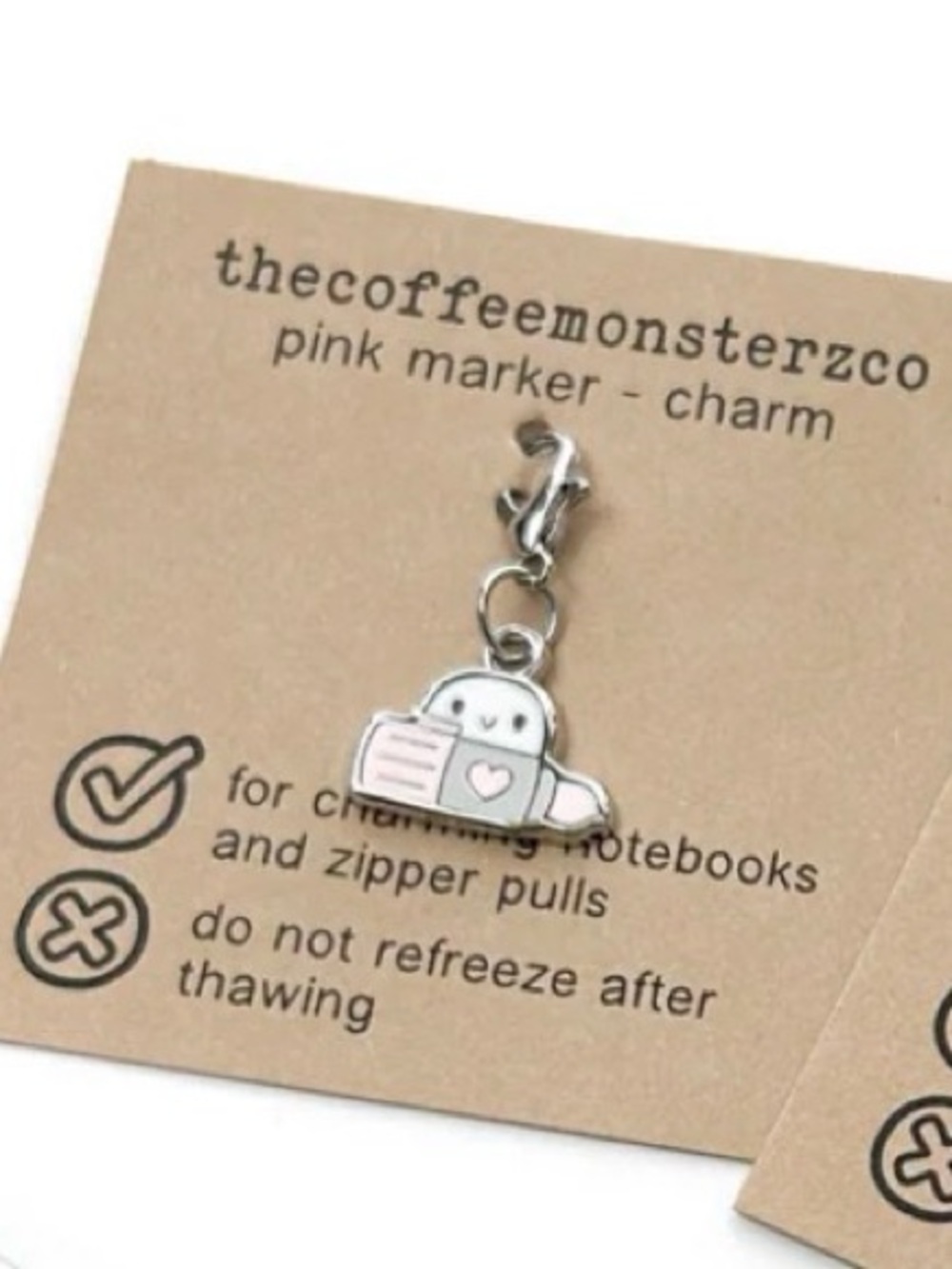 TheCoffeeMonsterzCo Marker Emotis - Lobster Clasp Charm - PINK only